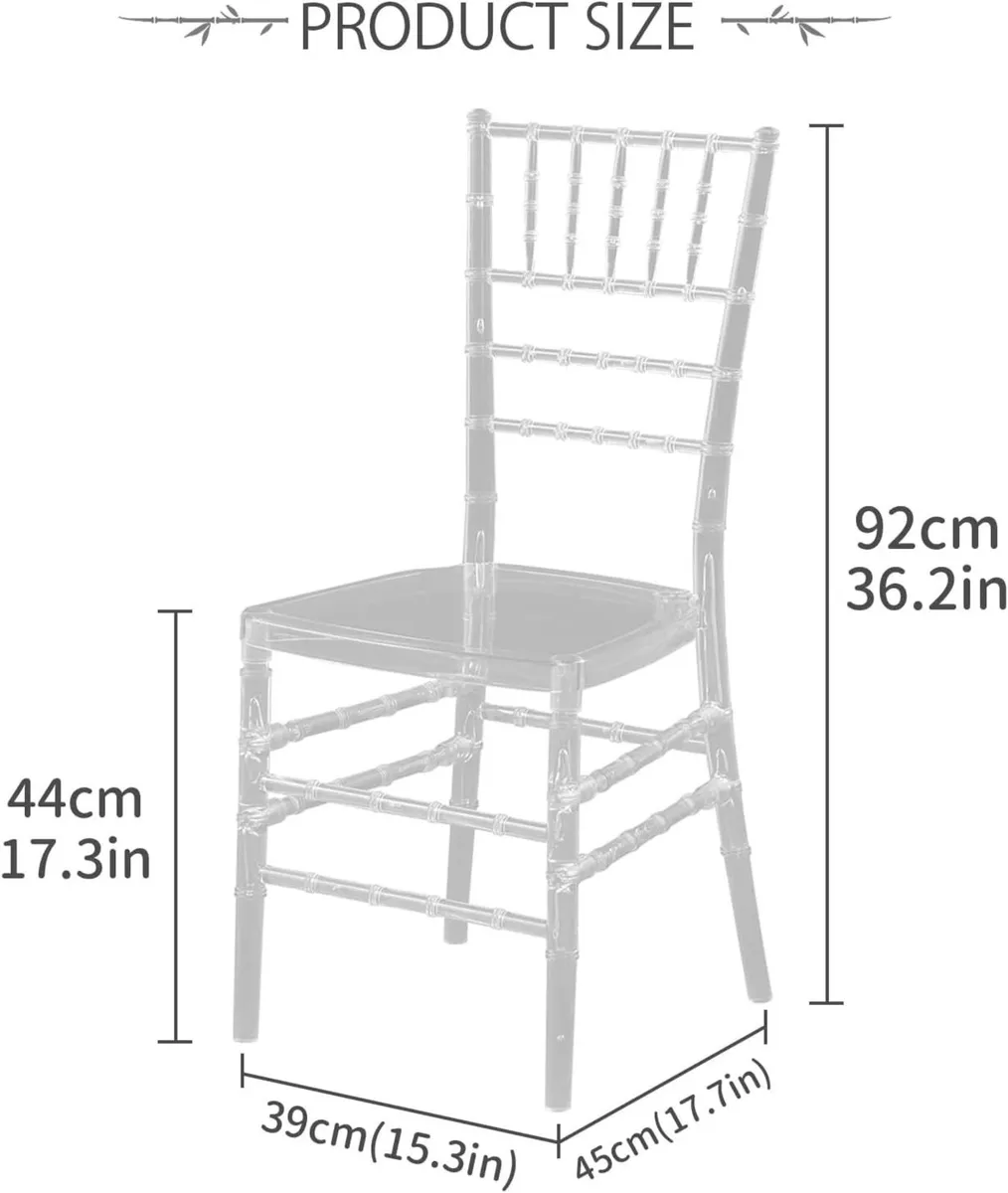 Clear Chiavari Chairs Transparent Acrylic Plastic - Image 2