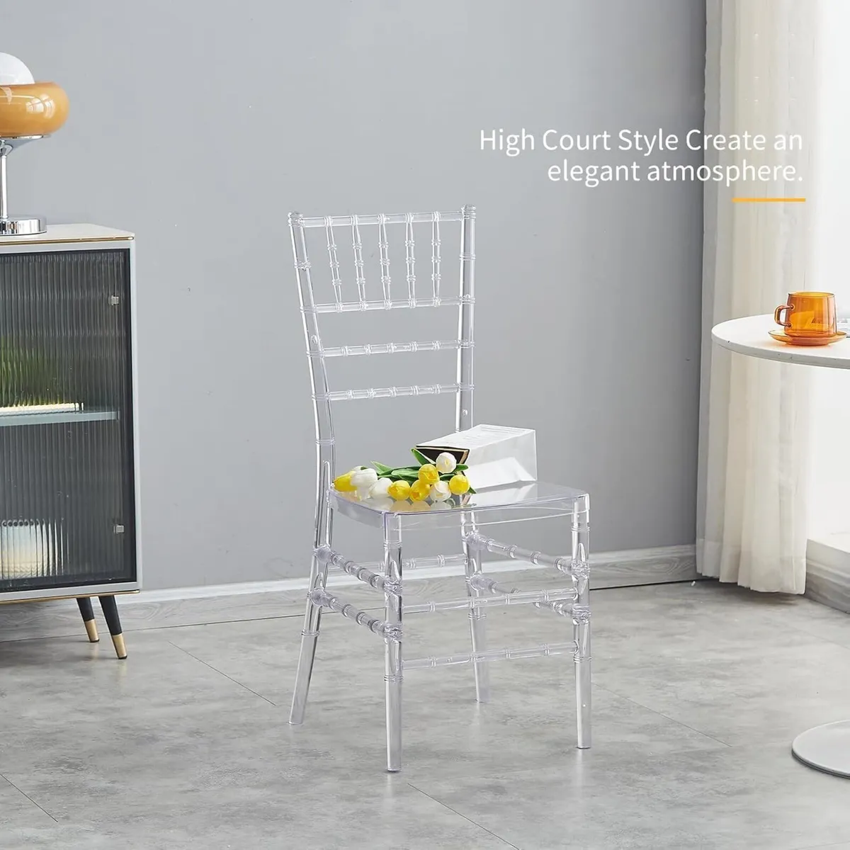 Clear Chiavari Chairs Transparent Acrylic Plastic - Image 3