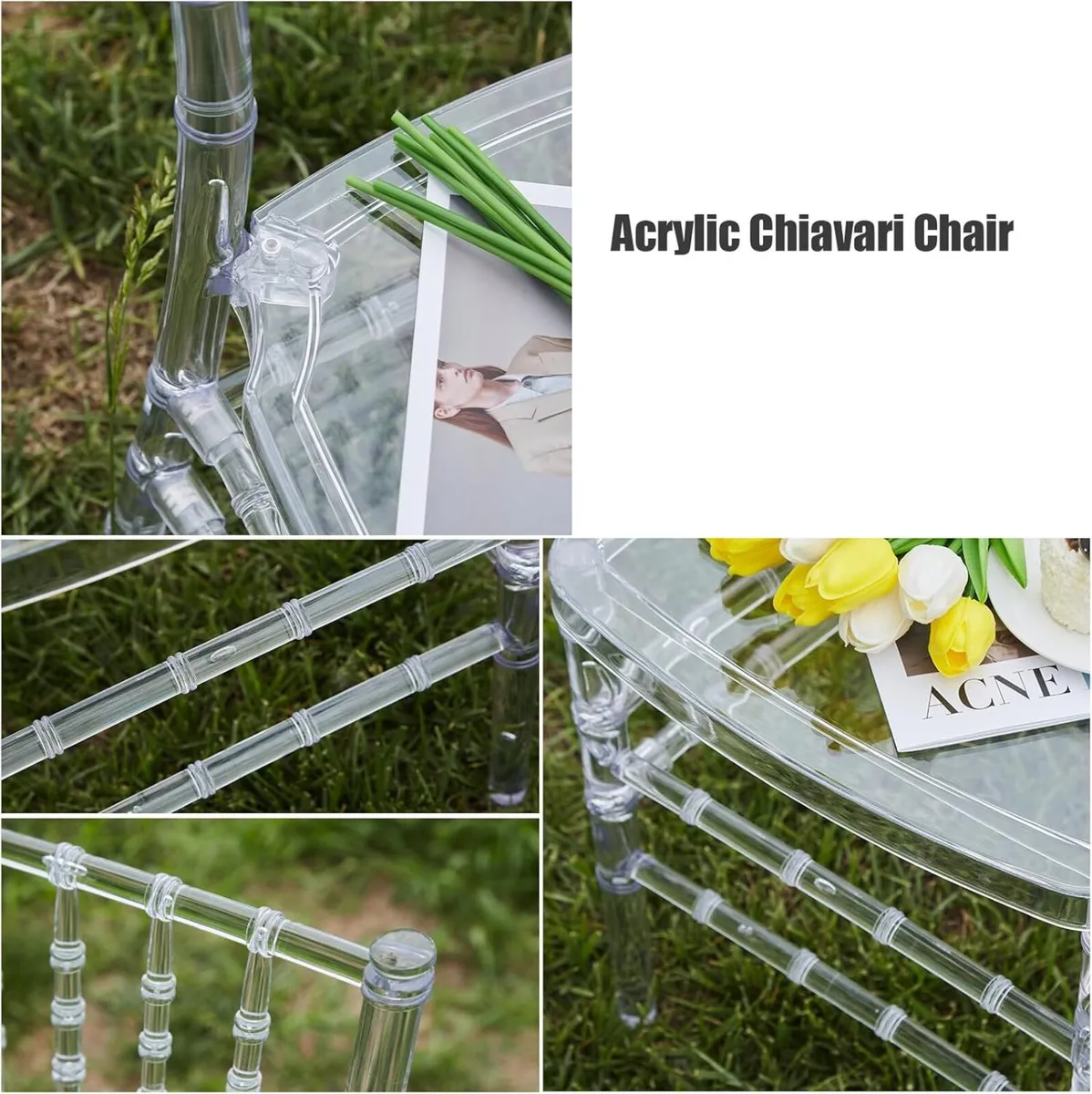 Clear Chiavari Chairs Transparent Acrylic Plastic - Image 4