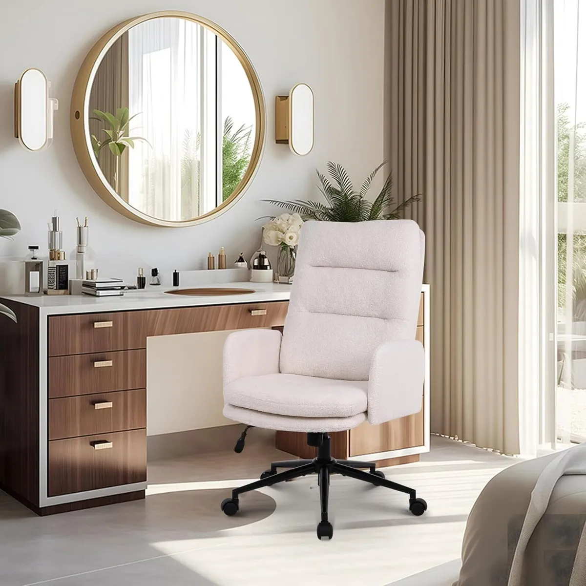 Office Chair for Home Teddy Fleece Desk - Image 2