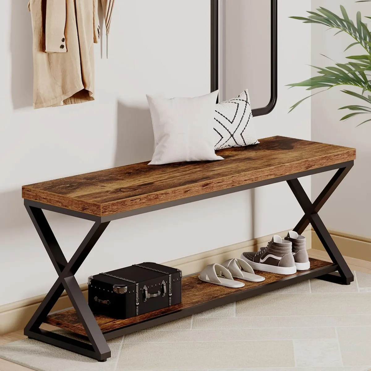 Shoe Storage Bench Entryway Benches for Hallway - Image 3