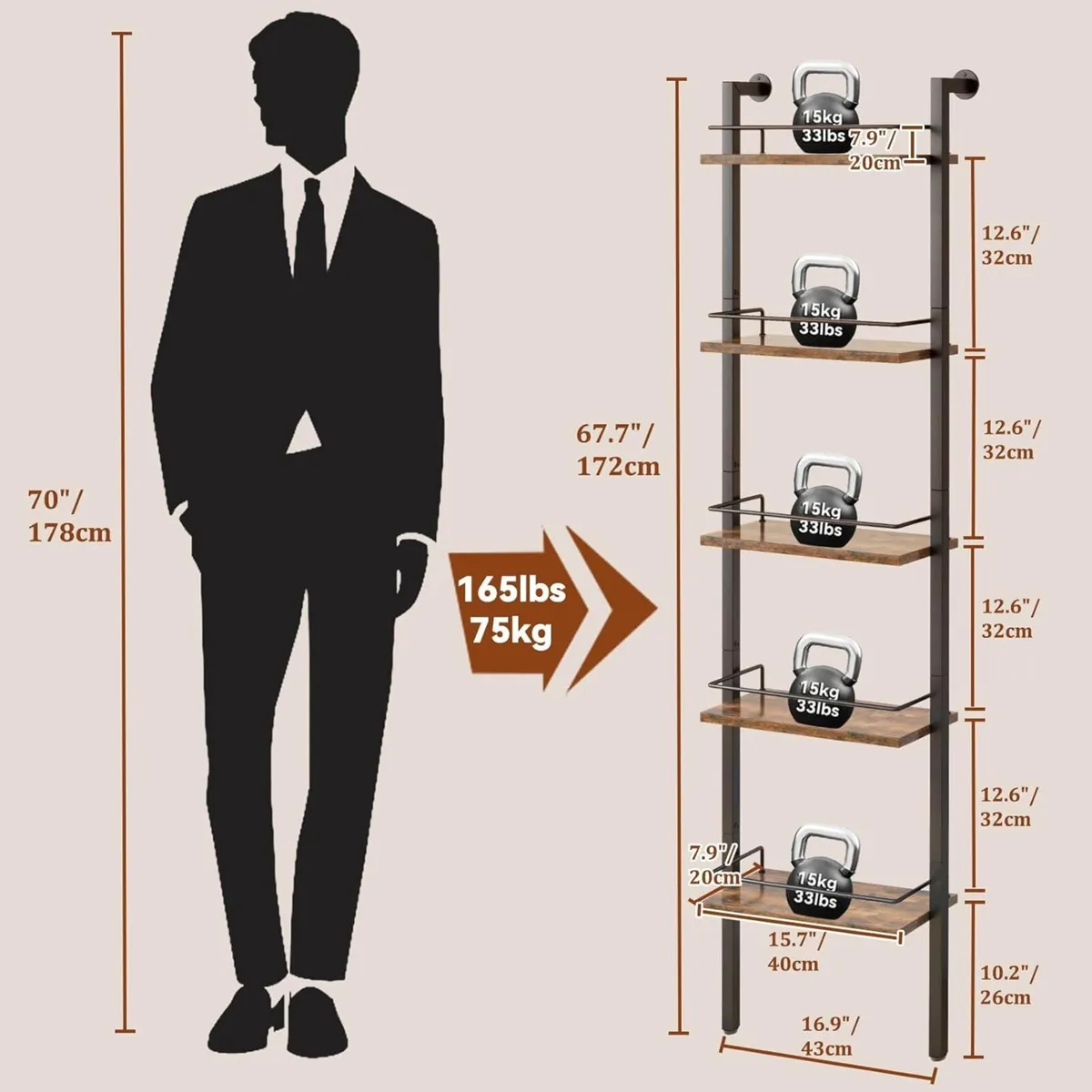 5-Tier Freestanding Wine Racks Liquor Shelf - Image 3