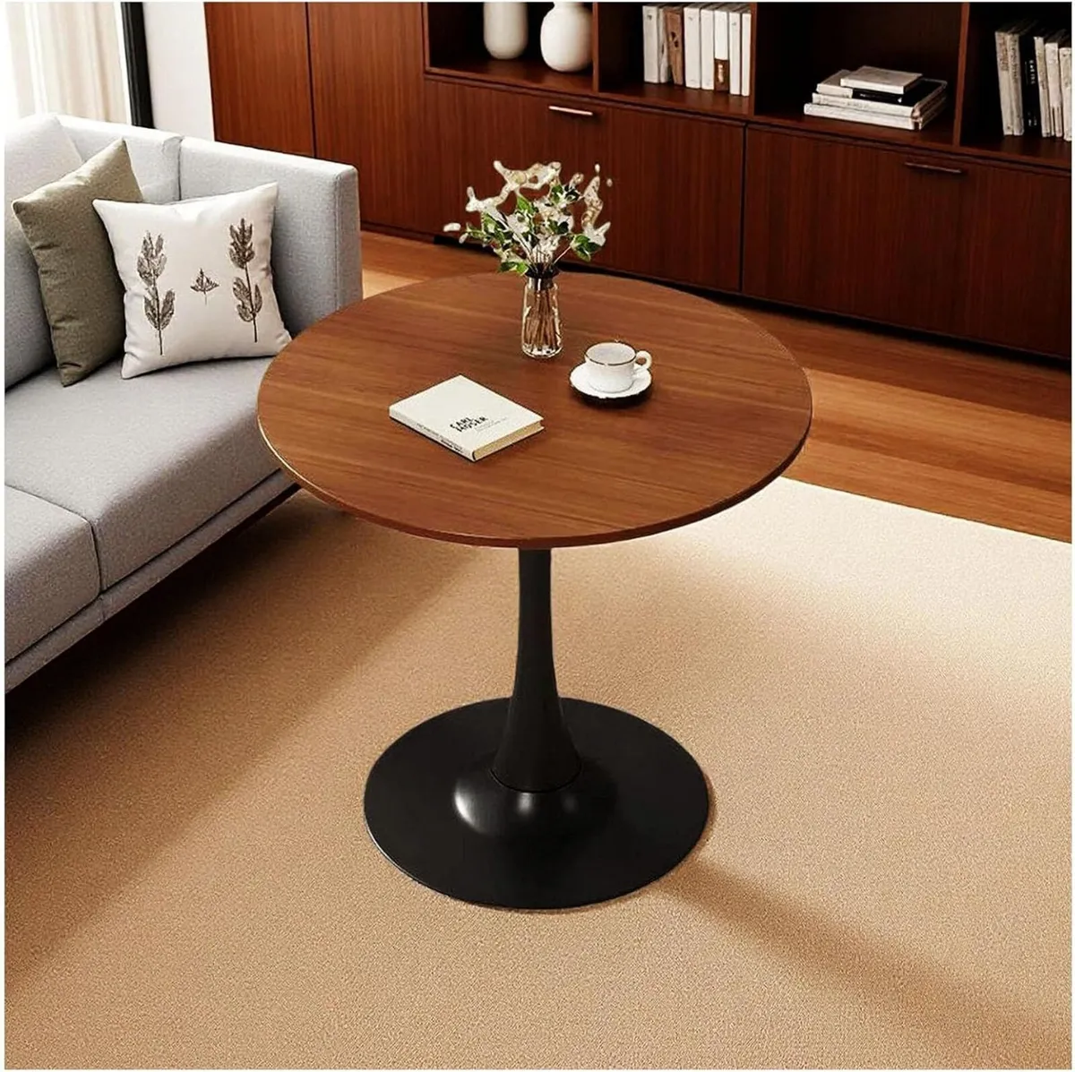 Round Wooden Dining Table Small Tulip for 2-4 - Image 1