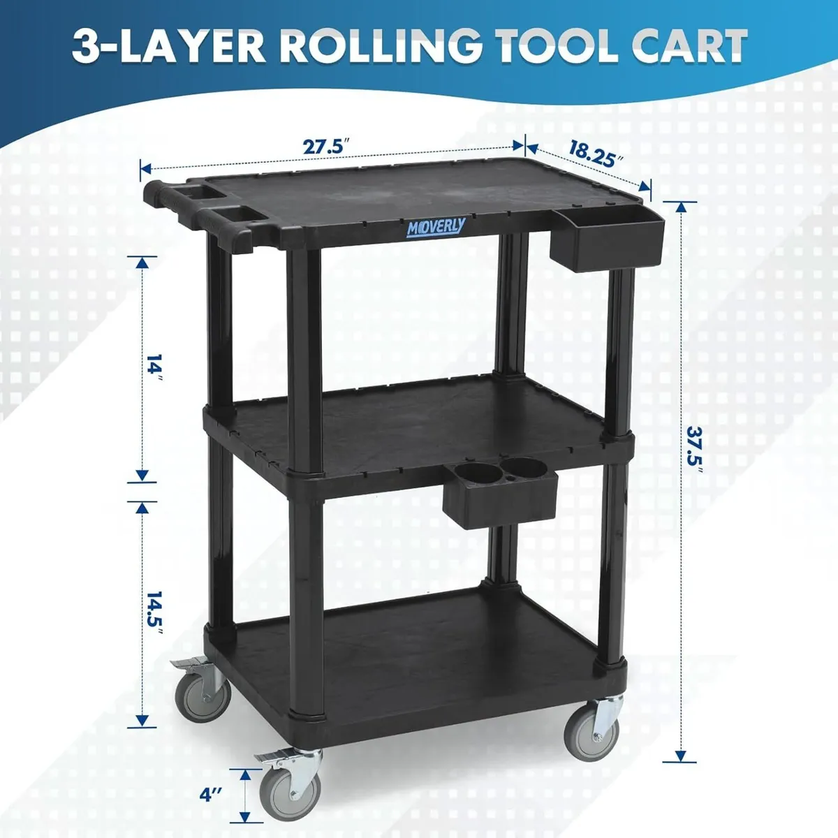 Heavy Duty Utility Cart 27.5 X 18.25 Inch - Image 2