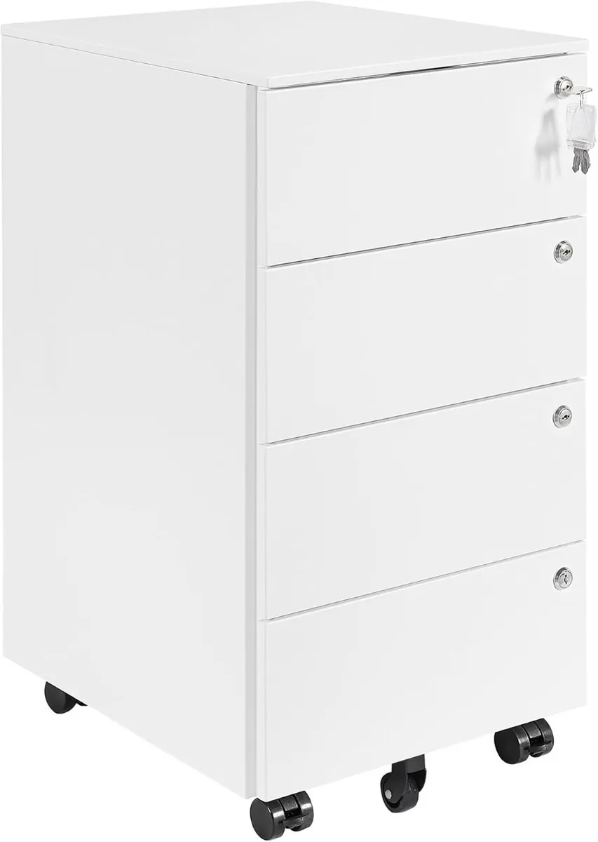Mobile File Ccabinet Filing Cabinet with 4 Lock - Image 1