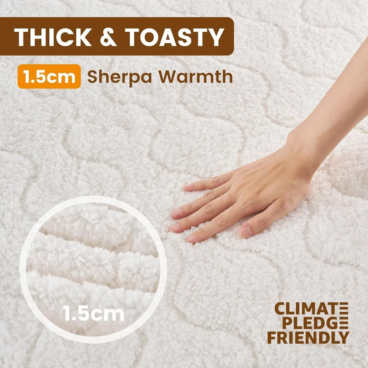 Electric Heated Mattress Pad Soft 200GSM Sherpa - Image 2