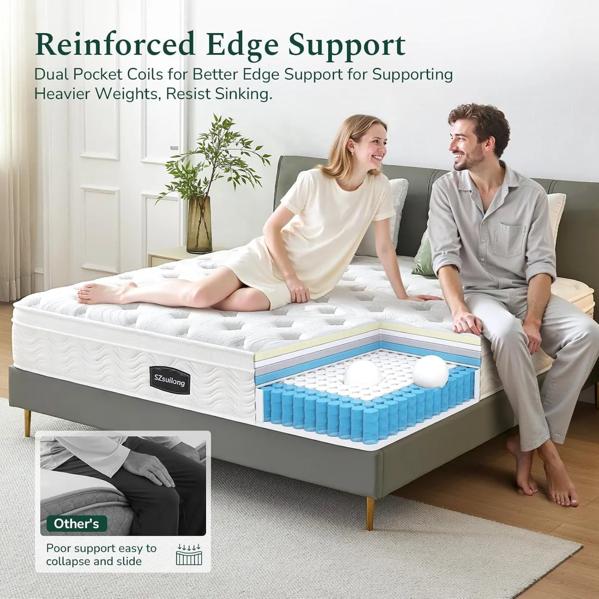 Mattress Memory Foam Pocket Sprungs Hybird - Image 4