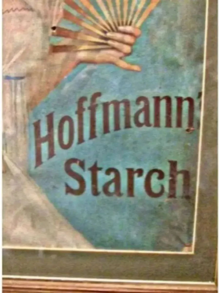 Large Vintage Framed Hoffman Starch Advertisement - Image 3