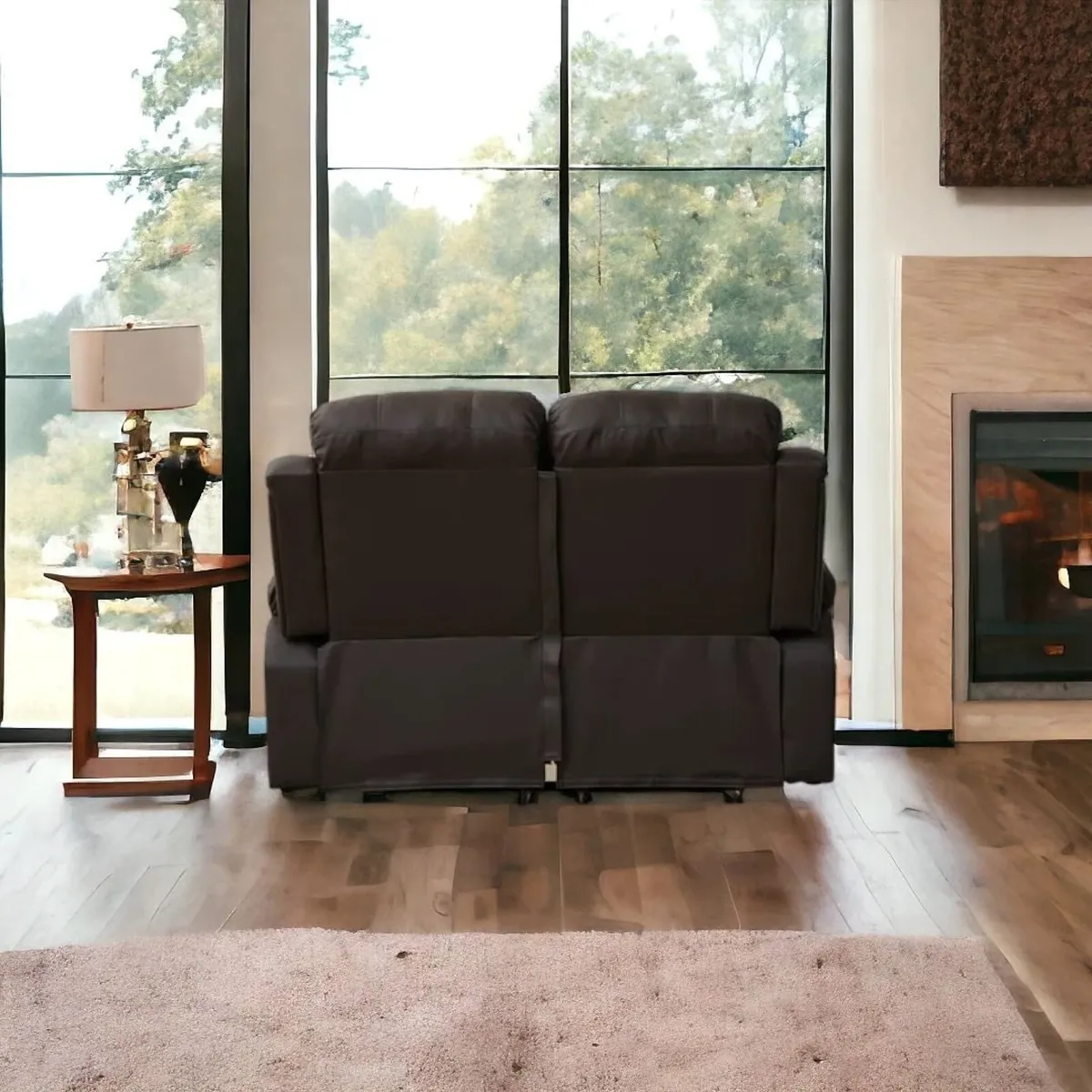 🛋️2-Seater Recliner Sofa – Brown - Image 2