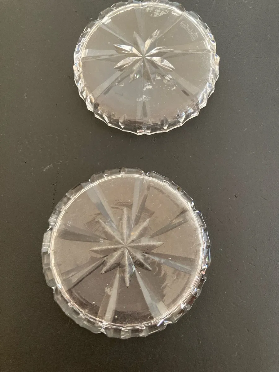 Pr. Waterford Crystal, candle/Jewelry trays - Image 3