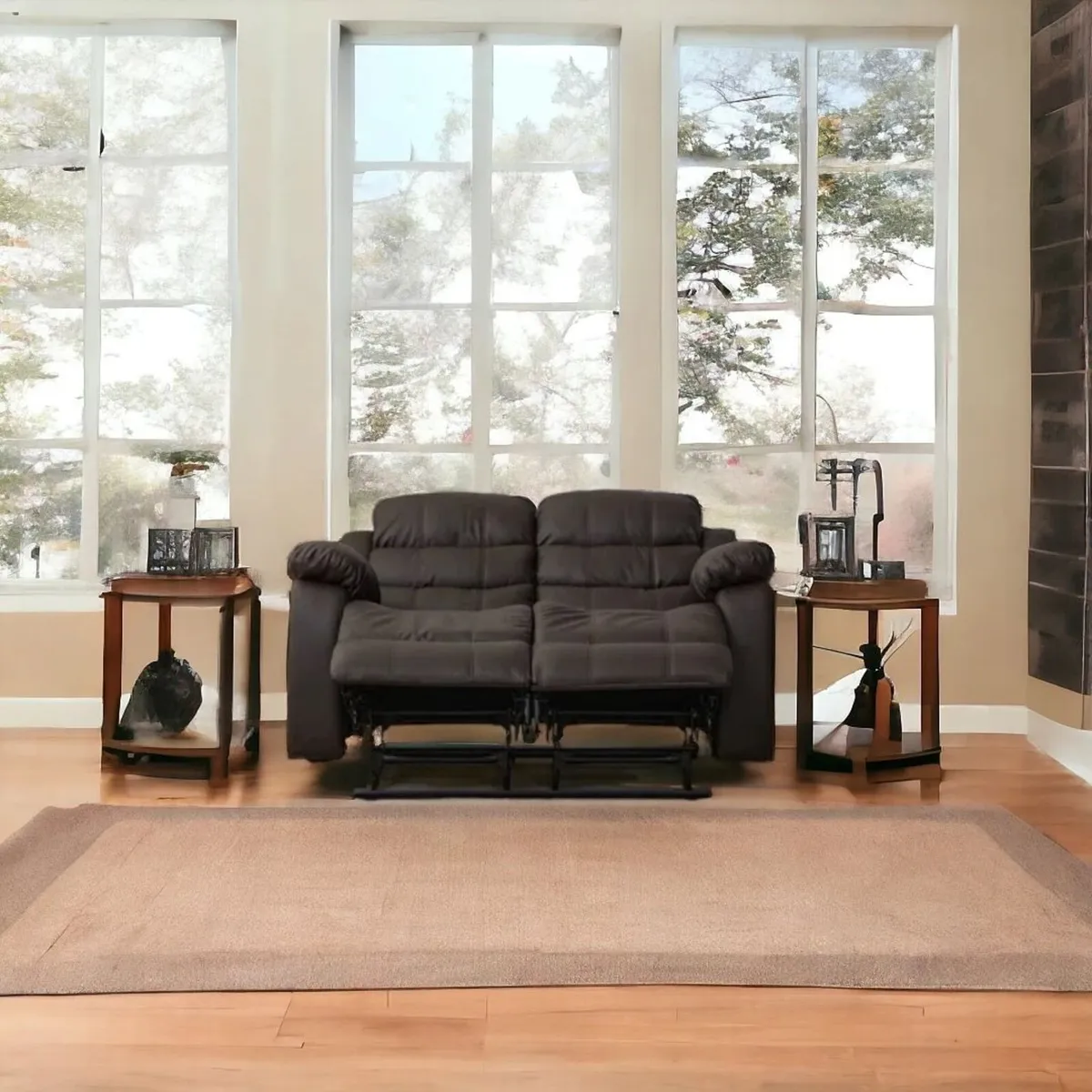 🛋️2-Seater Recliner Sofa – Brown - Image 2