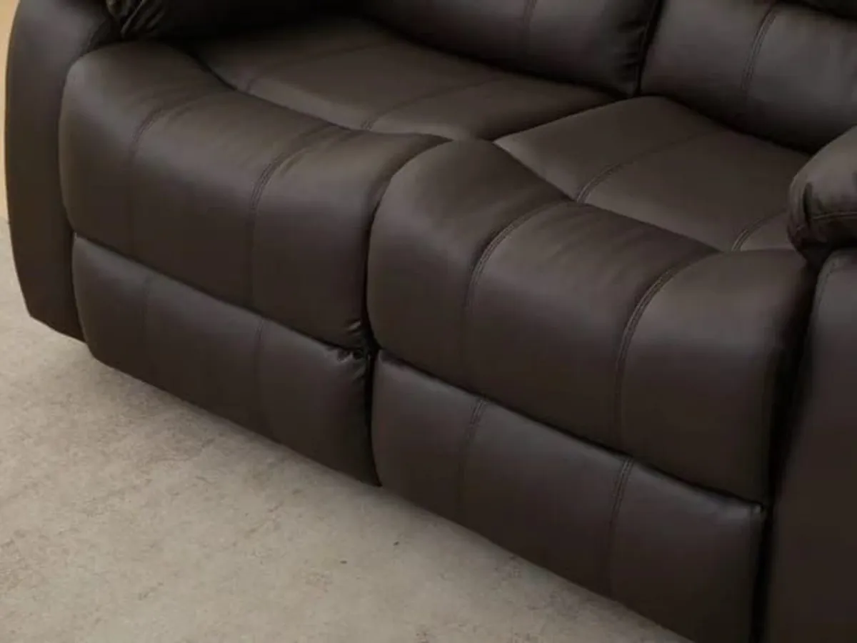 🛋️2-Seater Recliner Sofa – Brown - Image 3