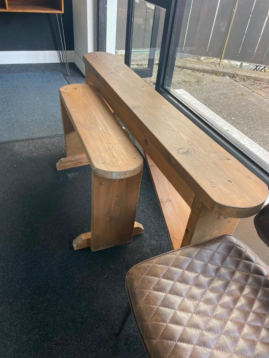Wooden benches