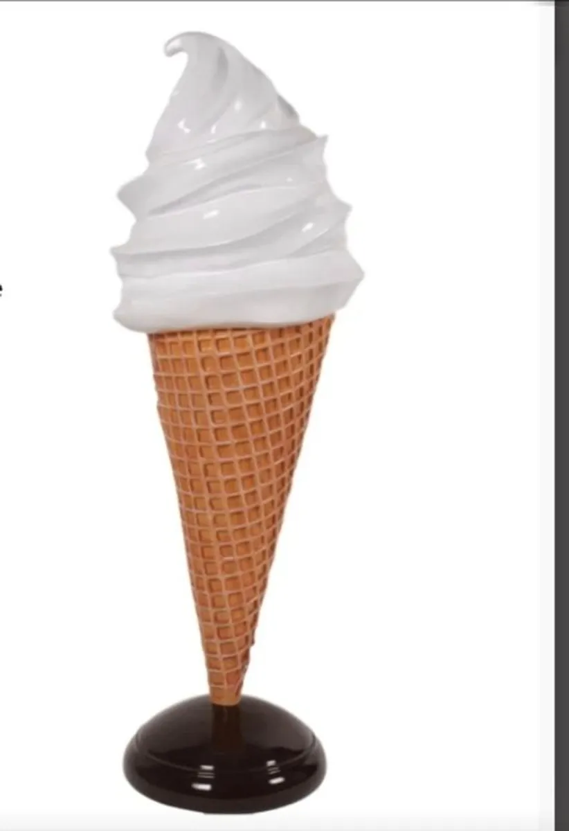 ice cream sign about 5 foot and with light - Image 1