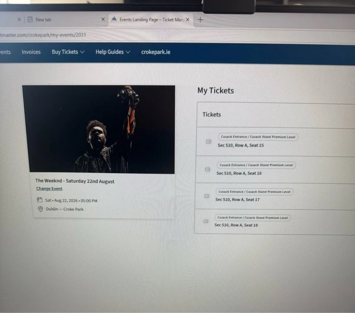 The weekend tickets