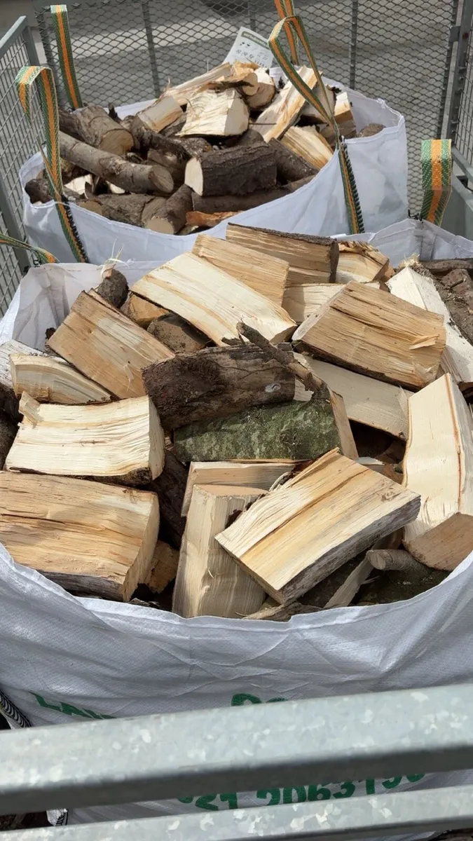 Ton bags of dry hardwood firewood - Image 1