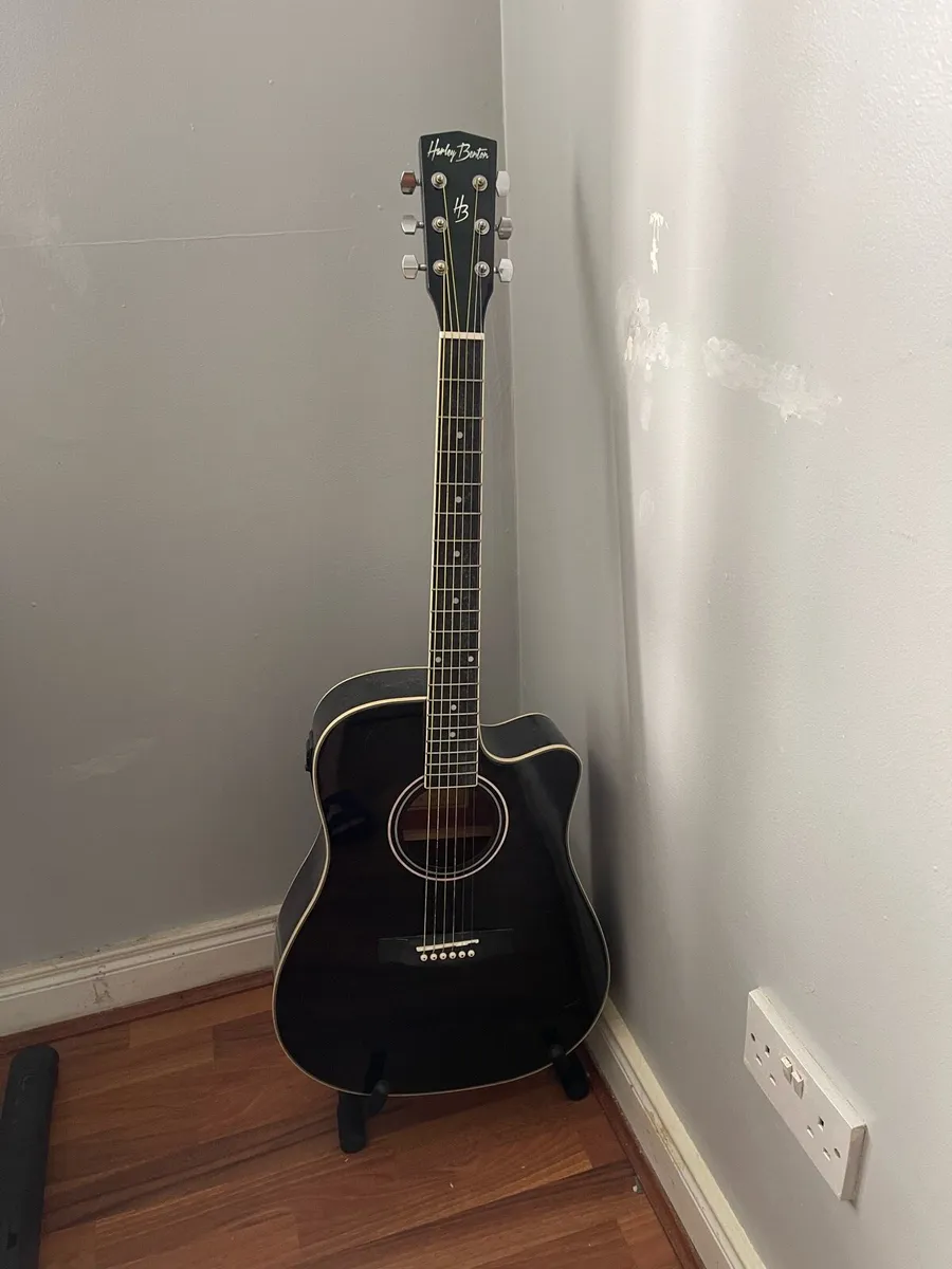 Harley Benton Acoustic Guitar and extras - Image 1