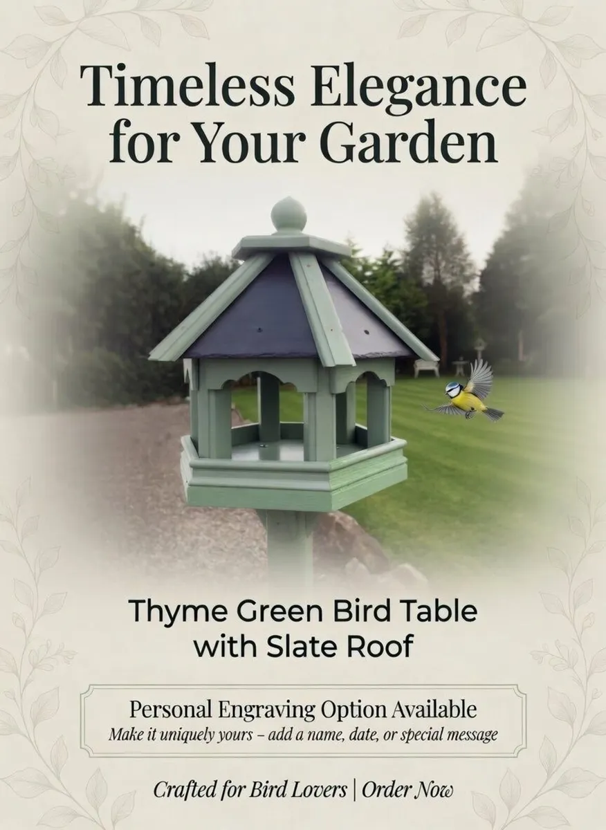 Bird Table feeders Slated Roof - colour choices. - Image 2