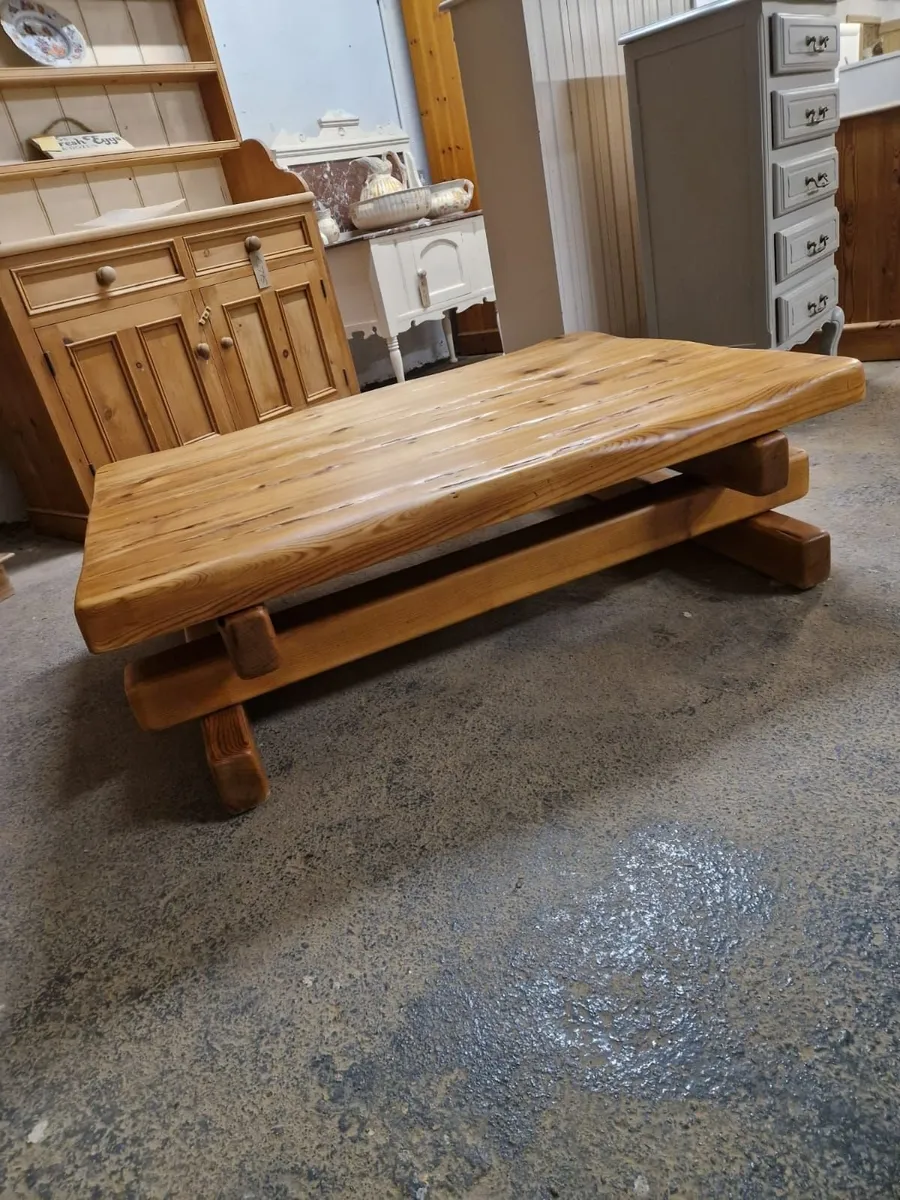 Reclaimed wood coffee table + side table - Image 4