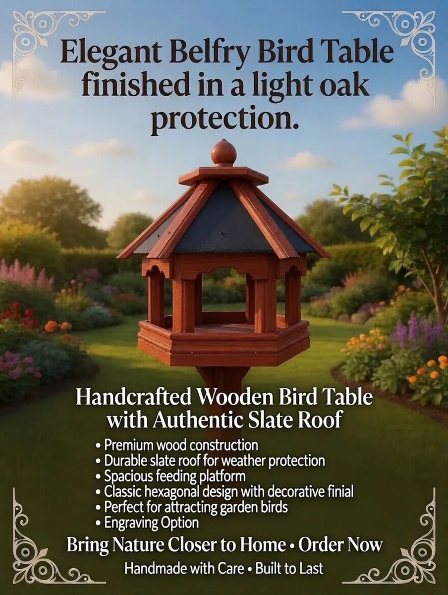 Bird Table feeders Slated Roof - colour choices. - Image 2
