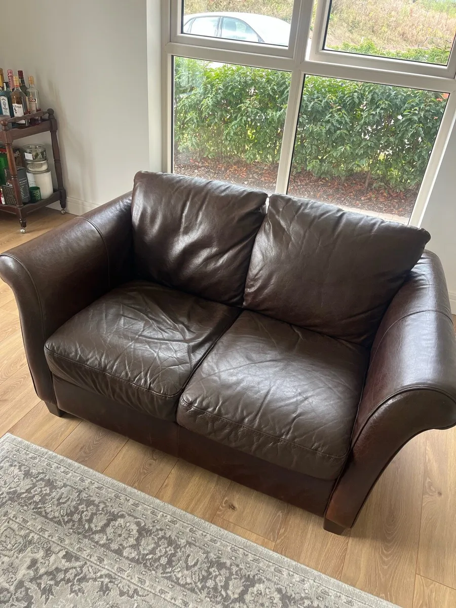 Italian leather couch’s - Image 1