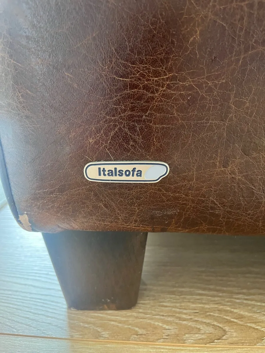 Italian leather couch’s - Image 2
