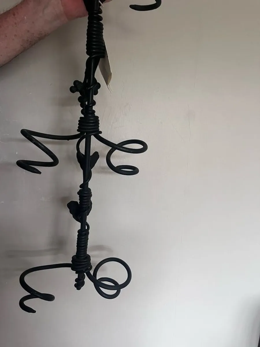 Hand Crafted John Forkin Iron Wine Bottle Holder - Image 3