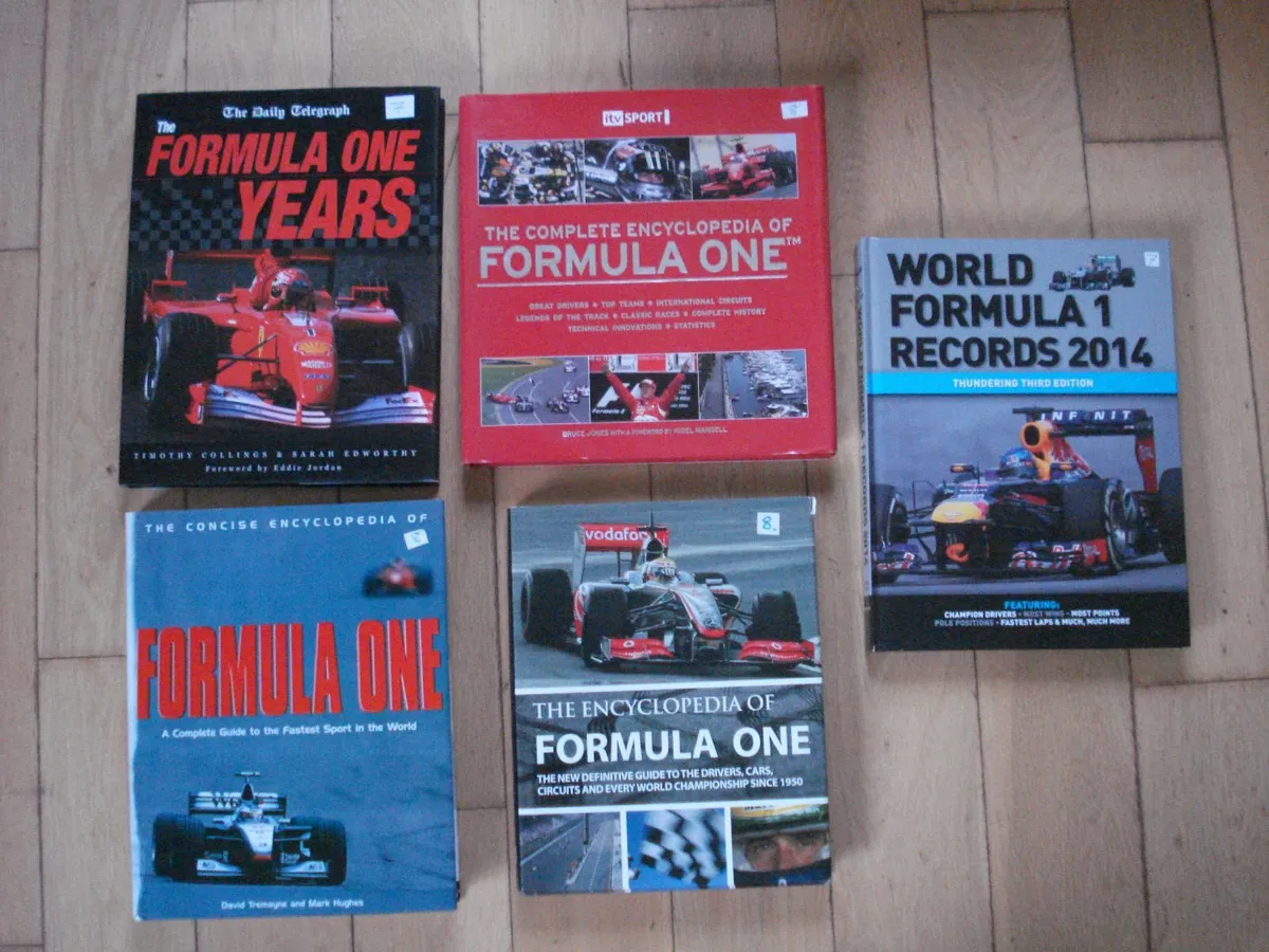 FIVE FORMULA ONE ENCYCLOPEDIA BOOKS. - Image 2