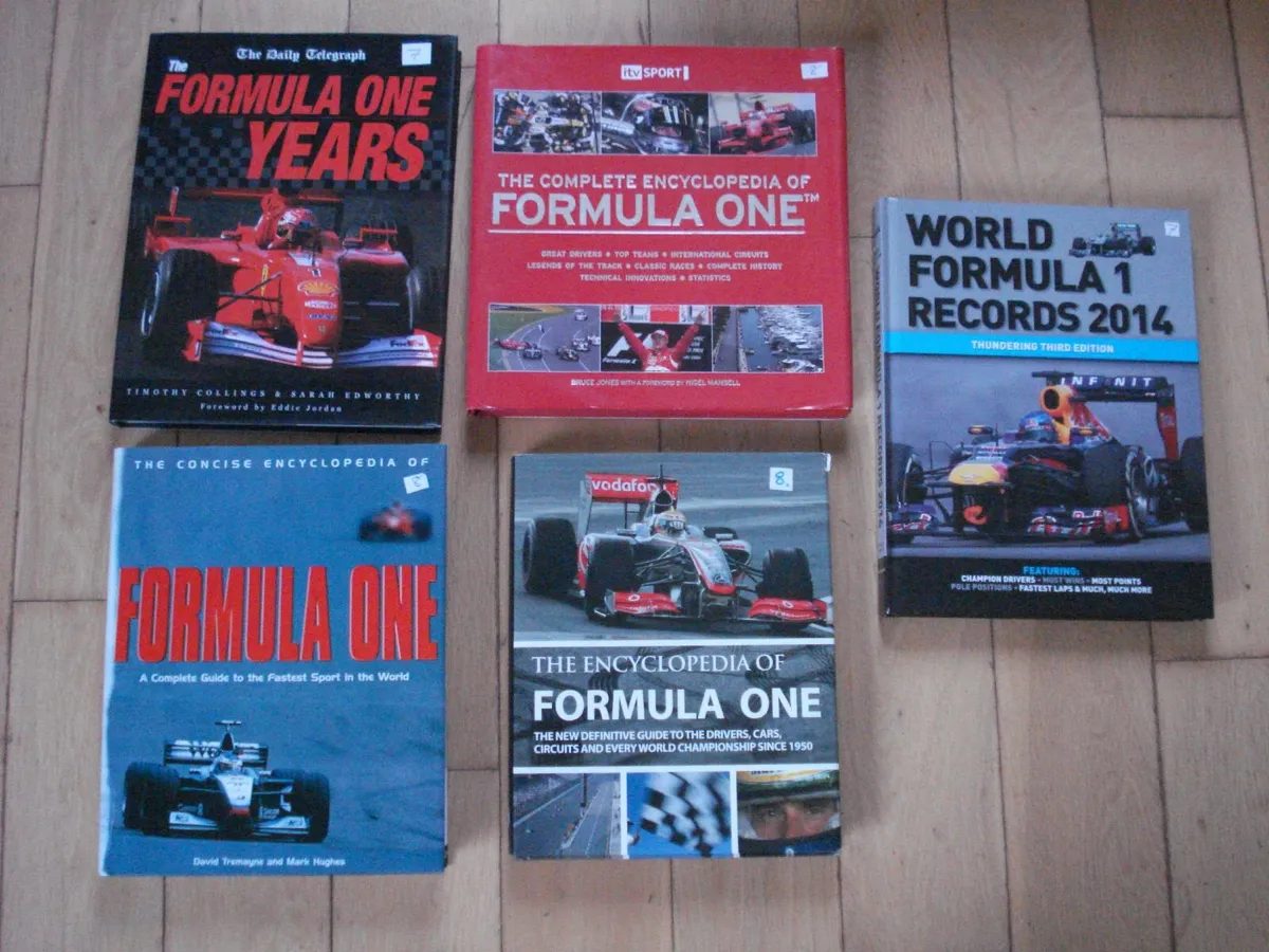 FIVE FORMULA ONE ENCYCLOPEDIA BOOKS. - Image 1