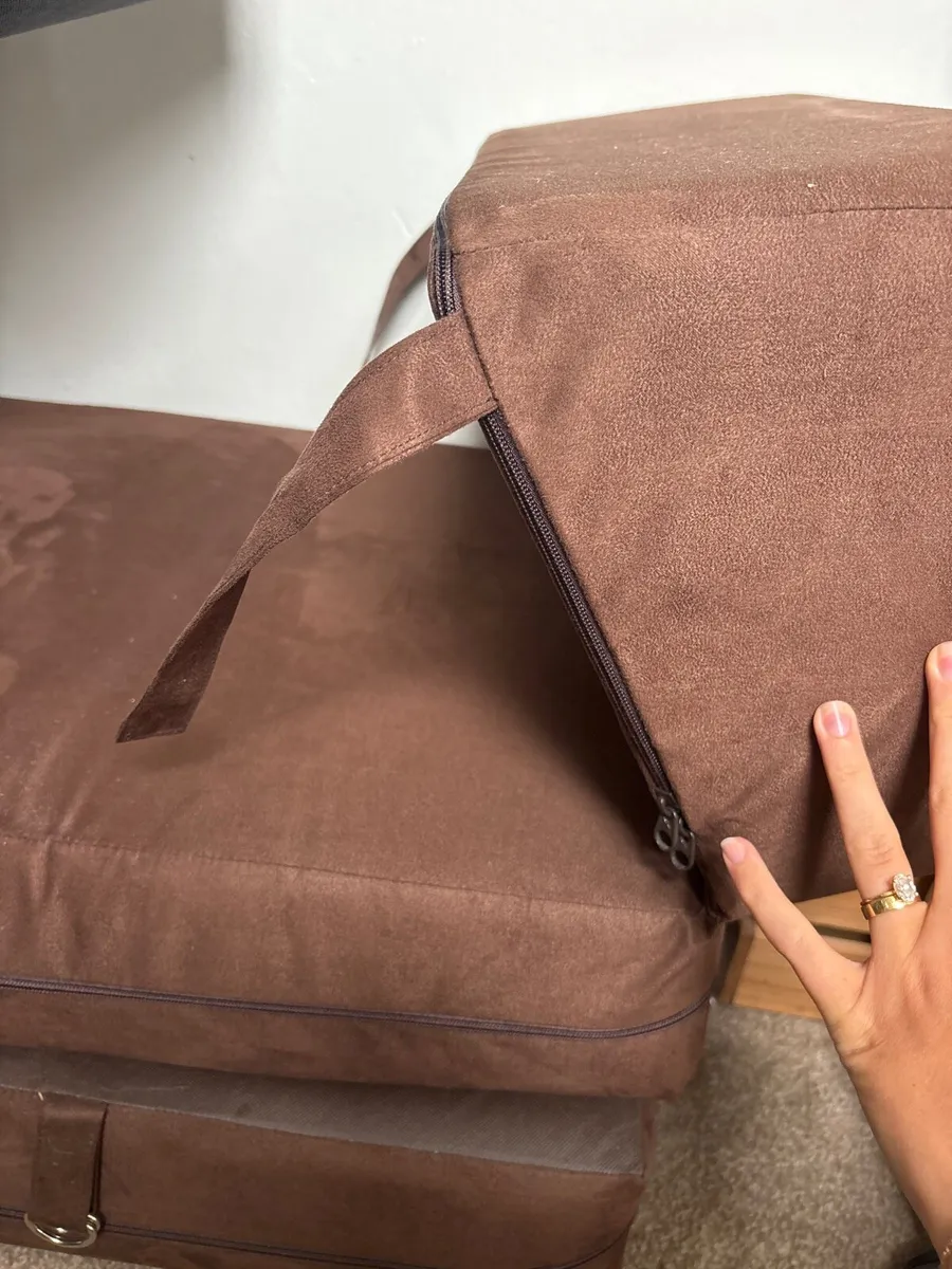 Single chocolate chair bed - Image 2