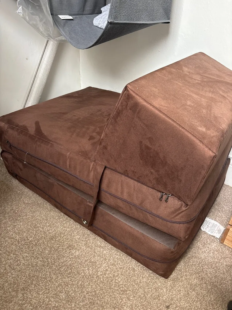Single chocolate chair bed - Image 1