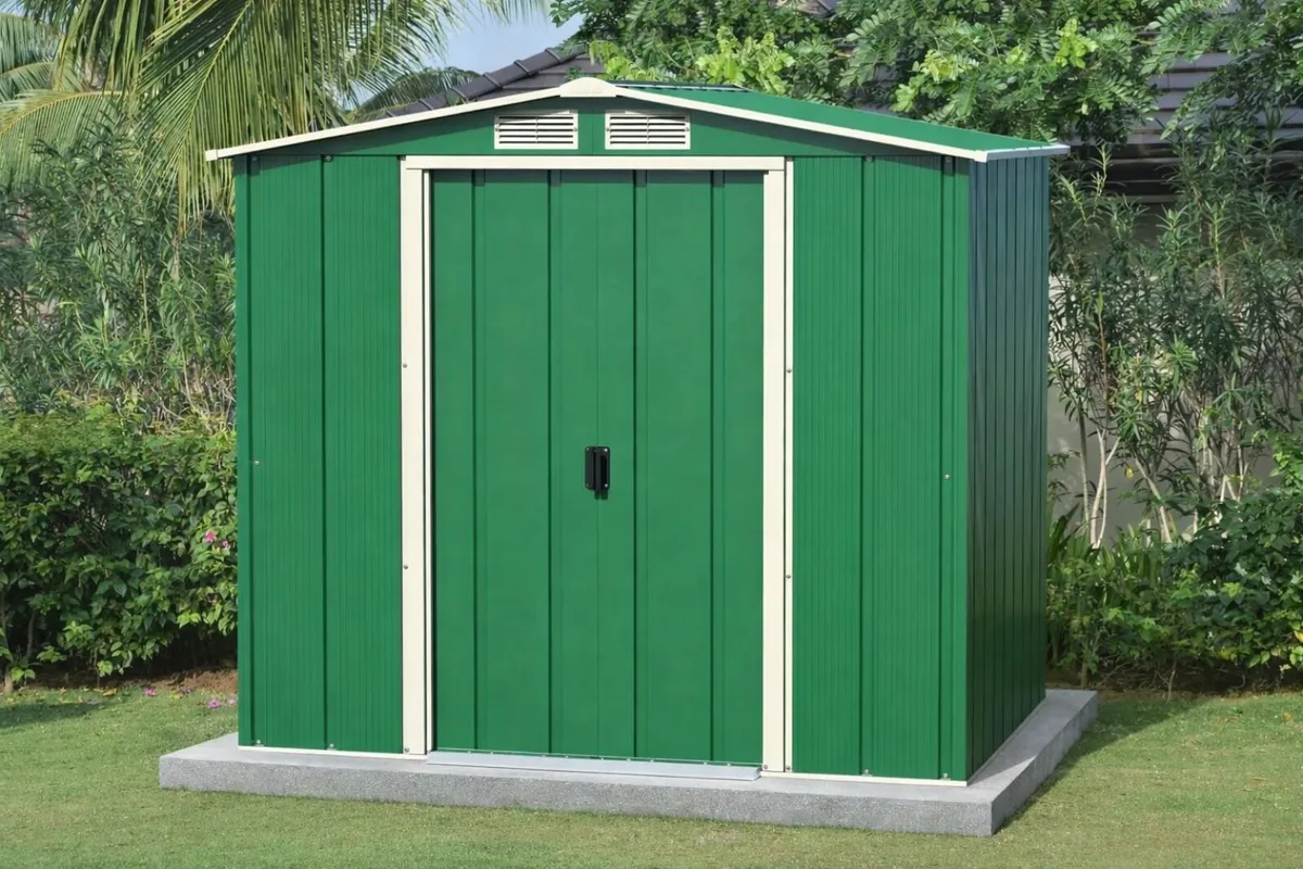 🏡 6×4 ECO STEEL GARDEN SHED – | FREE FLOOR FRAME - Image 1