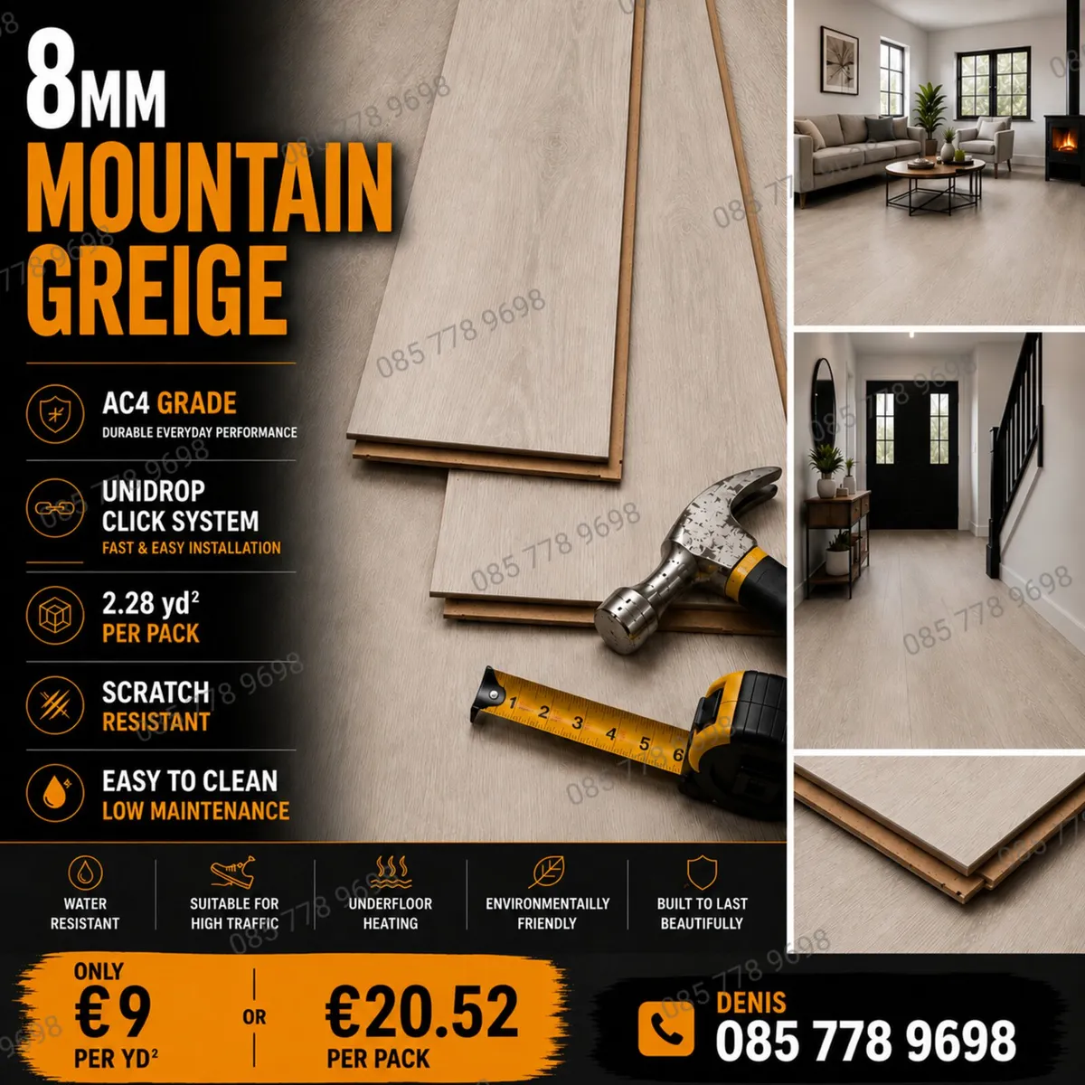 New 8mm Matt Laminated Flooring - Free Delivery - Image 4