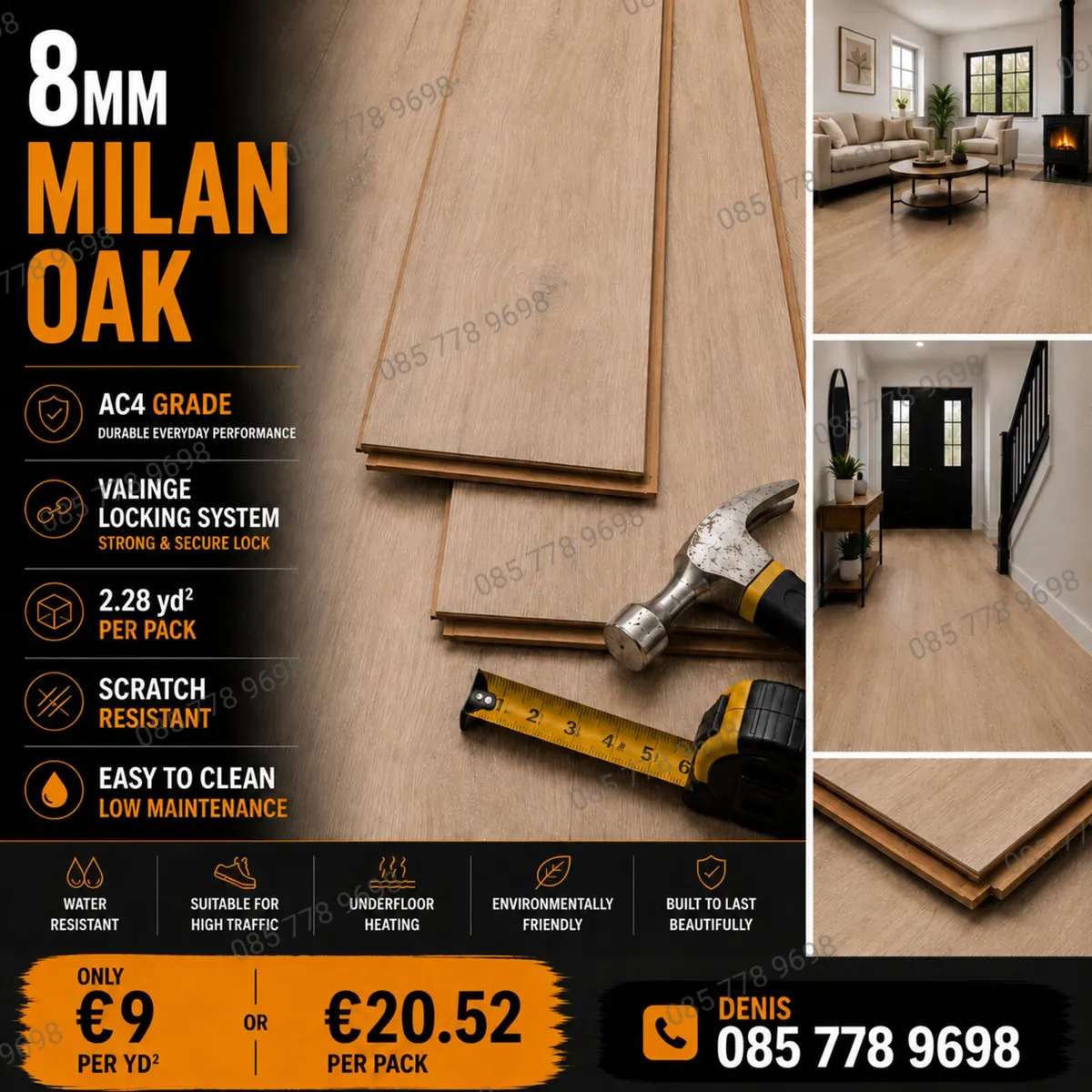 New 8mm Matt Laminated Flooring - Free Delivery - Image 3