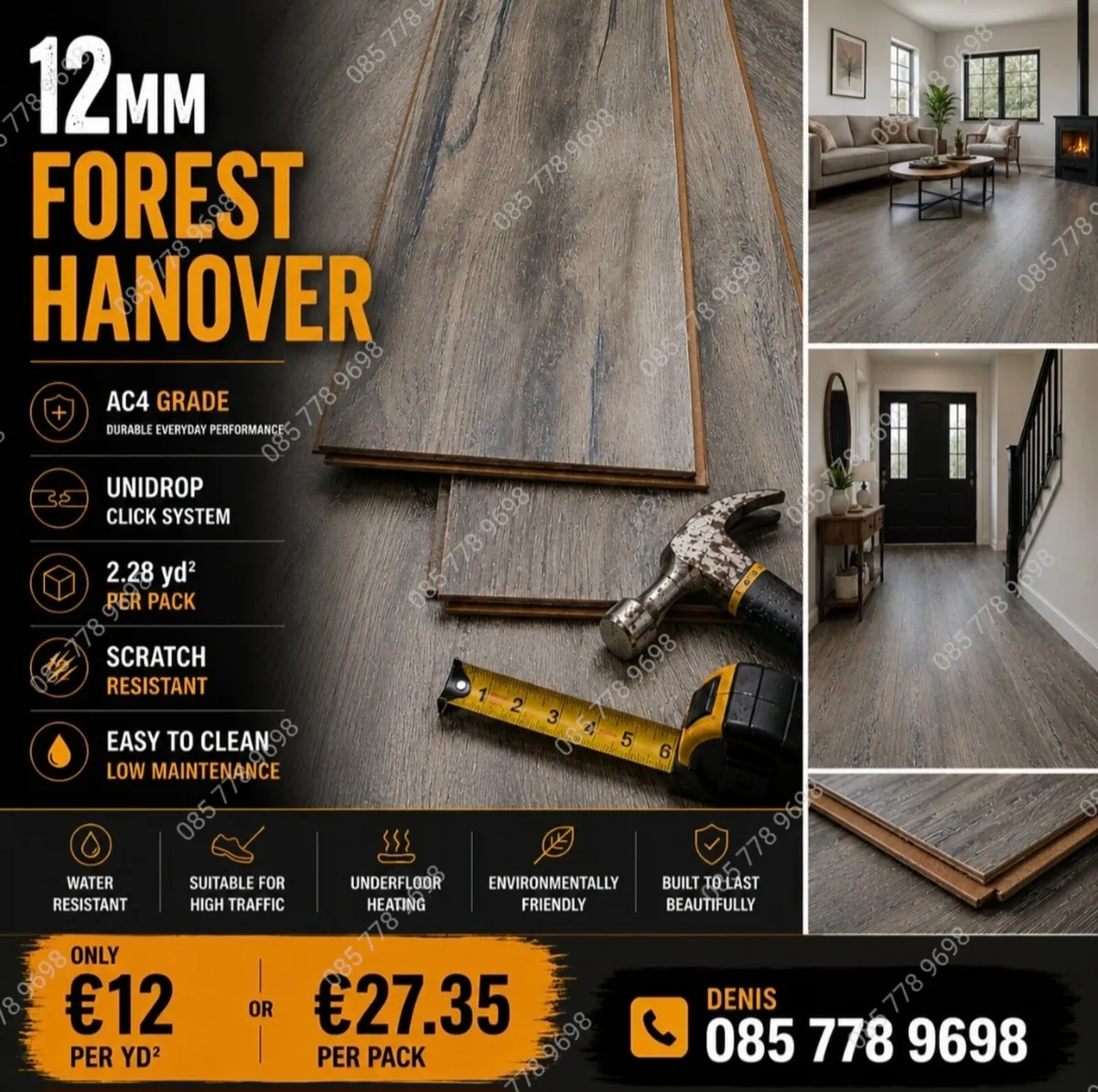 New 12mm Matt Laminated Flooring - Image 3