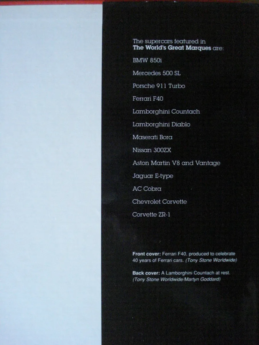 THE WORLDS GREAT MARQUES CAR BOOK. 165 PAGES. - Image 4