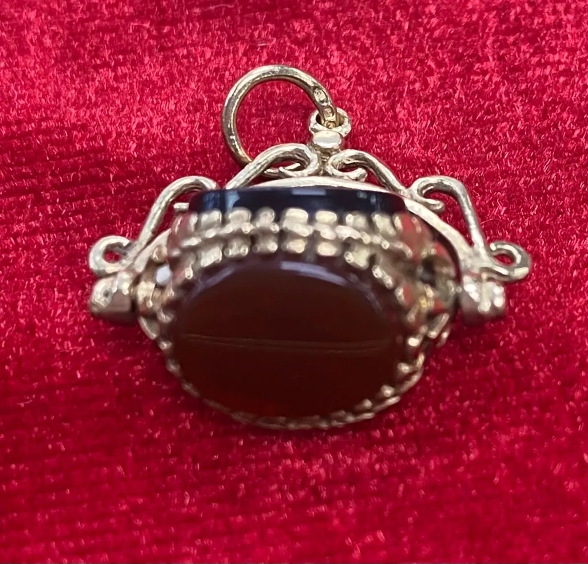 Vintage gold fob set with multiple stones - Image 3