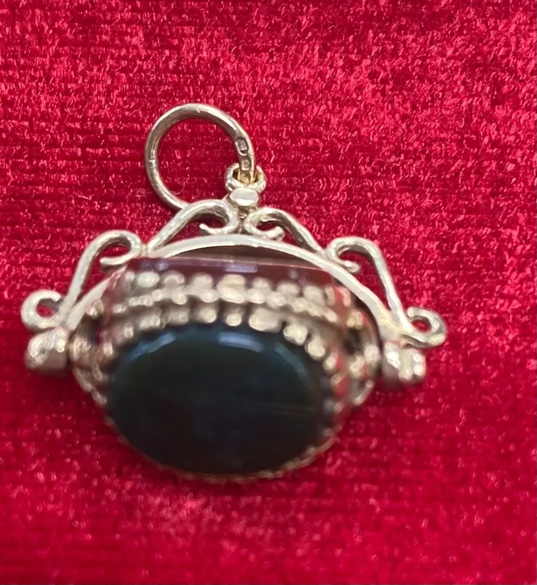 Vintage gold fob set with multiple stones - Image 4