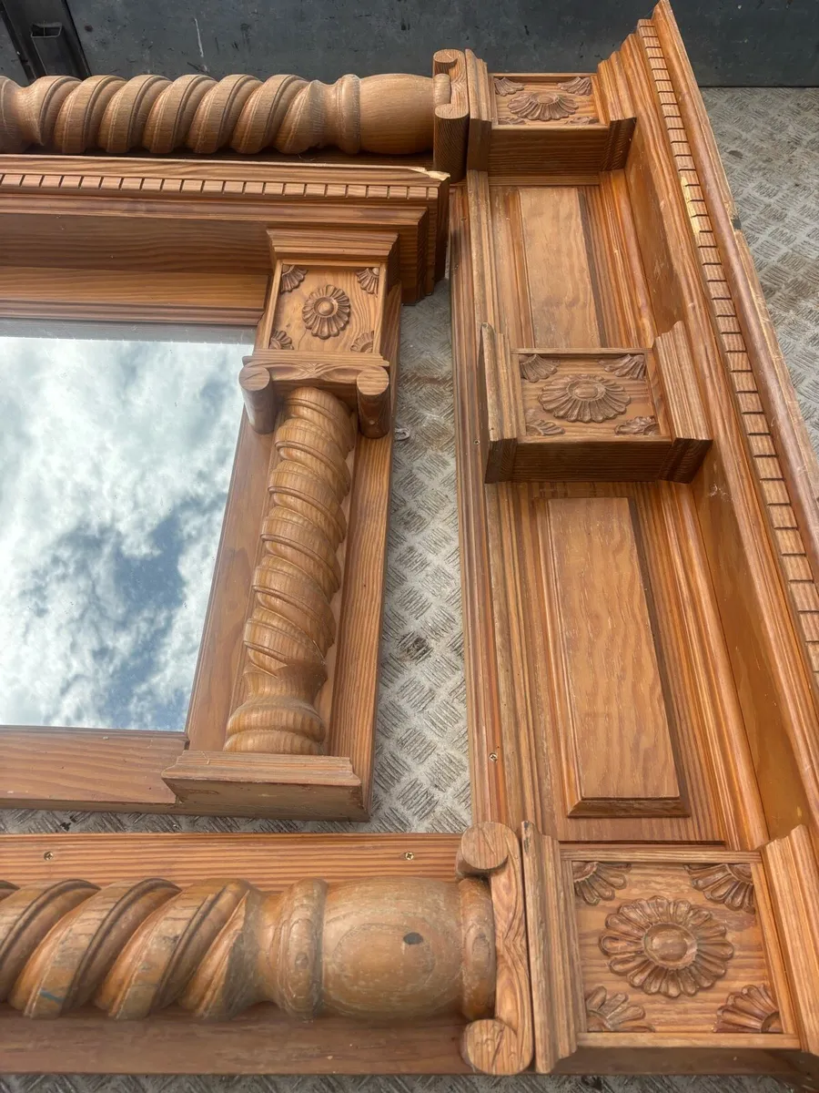 Fireplace surround & mirror - Image 1