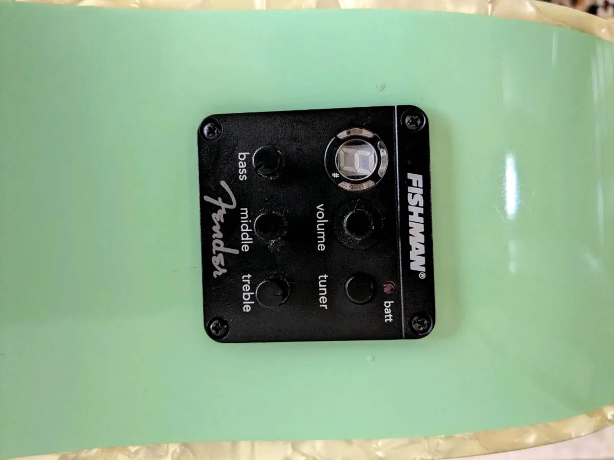 Fender Sonoran Surf Green Acoustic-Electric Guitar - Image 3