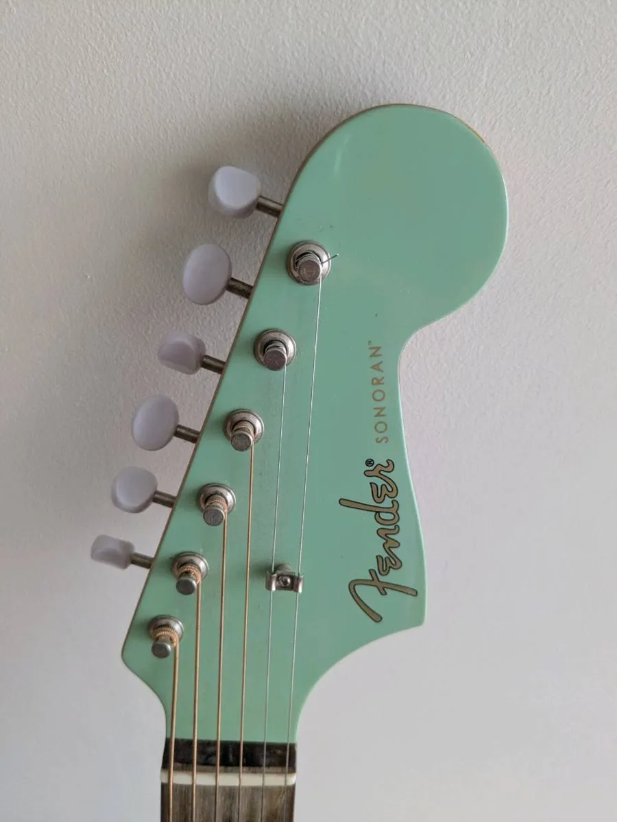 Fender Sonoran Surf Green Acoustic-Electric Guitar - Image 4