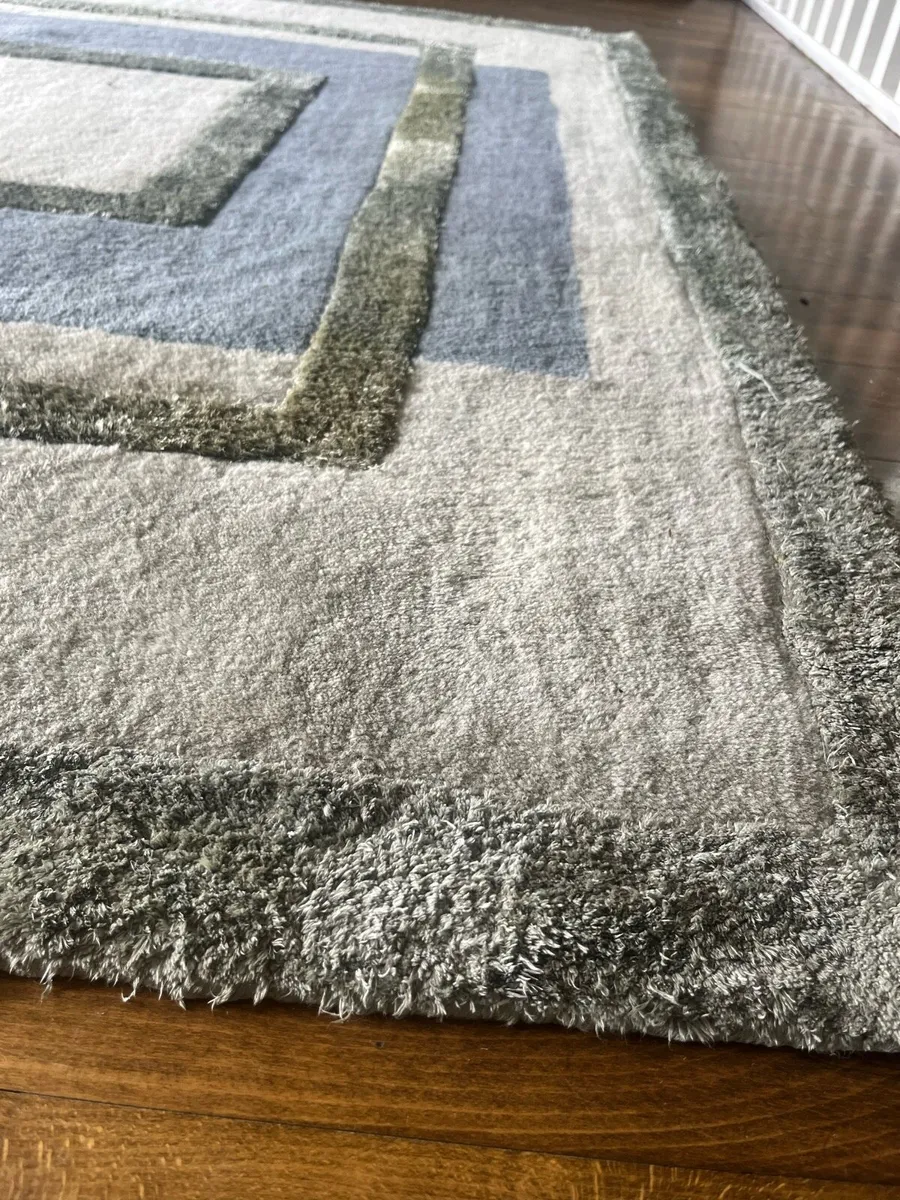 Large Cream & Grey Rug – 160 × 234cm - Image 3