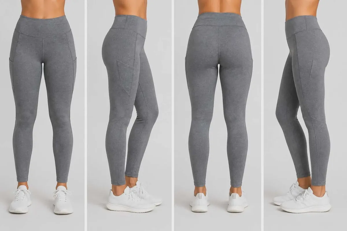 Gray high waisted sports leggings S/M - Image 1