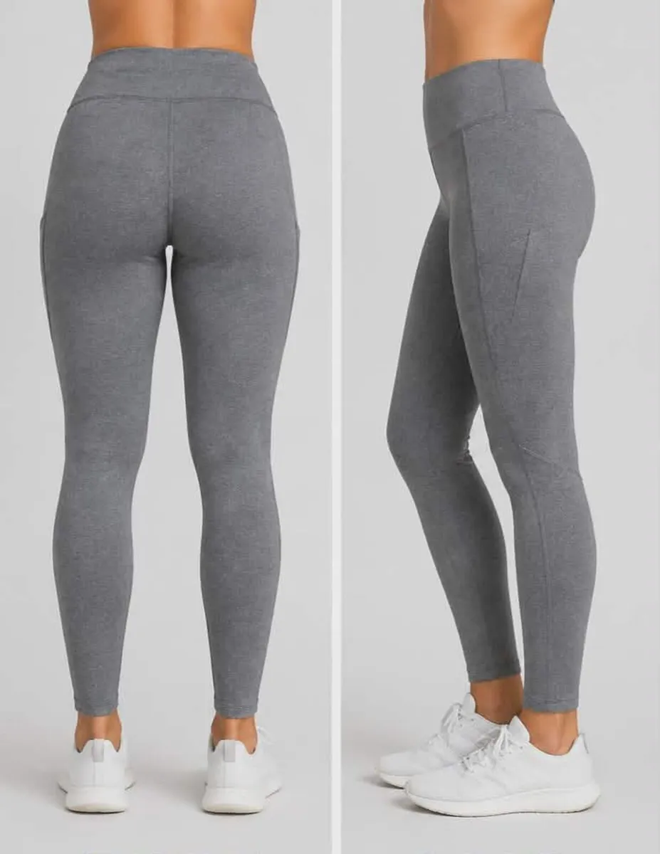 Gray high waisted sports leggings S/M - Image 2