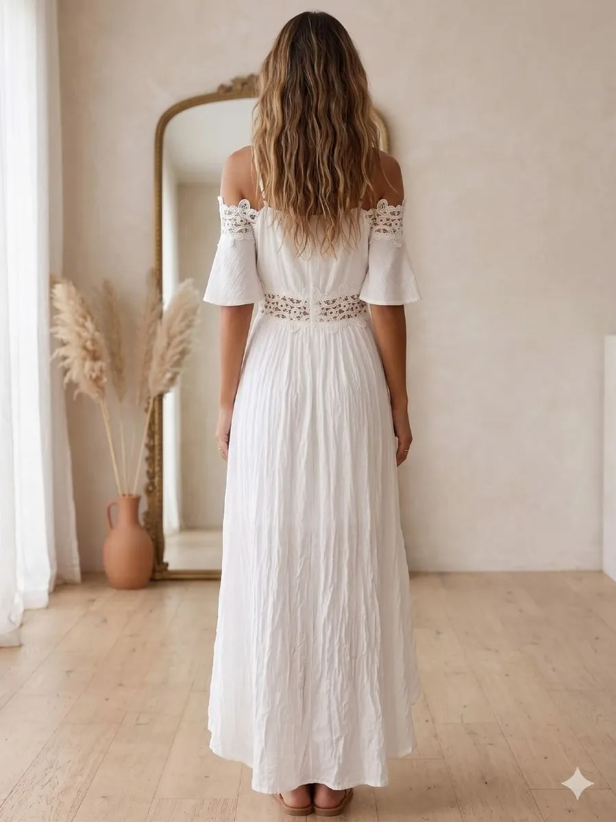 Booho maxi dress Luna lace 6-8 size - Image 2