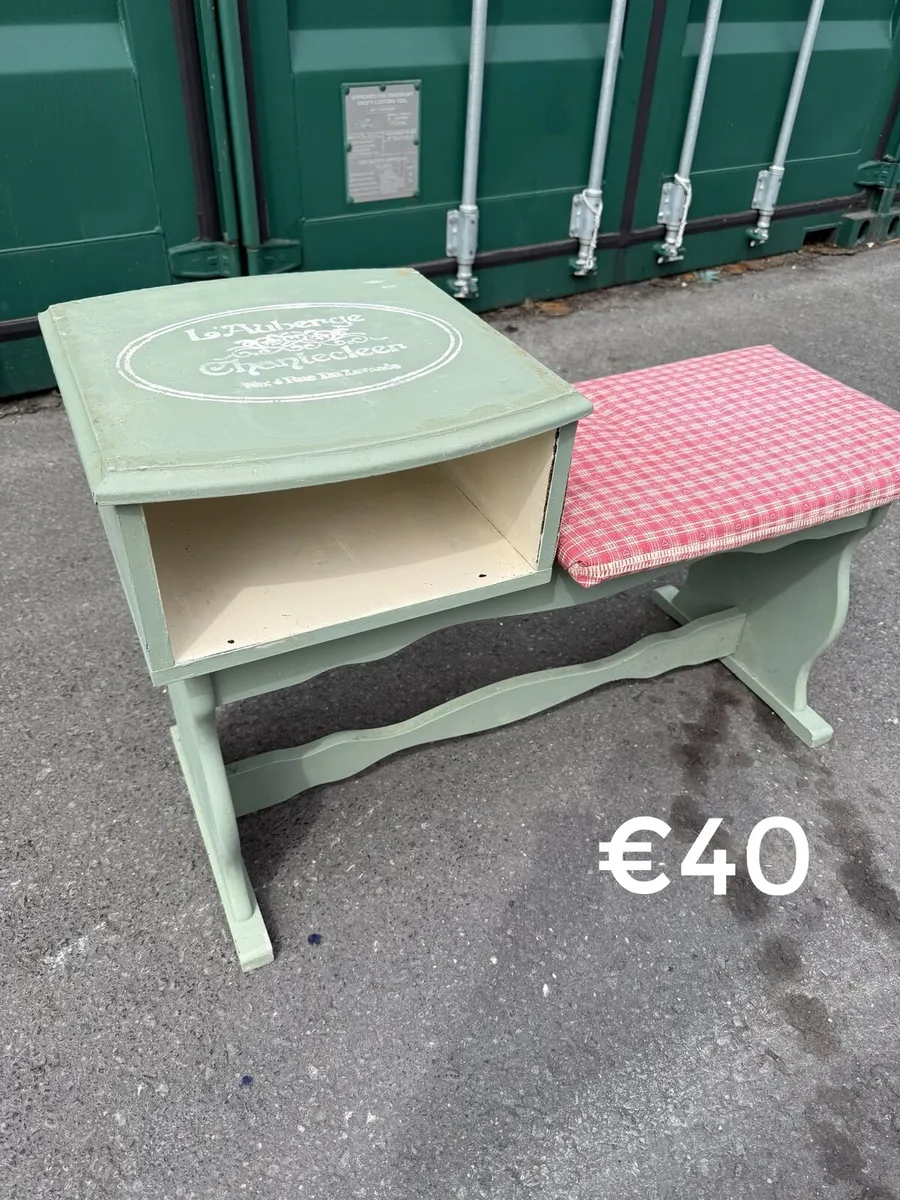 Vintage telephone table seat