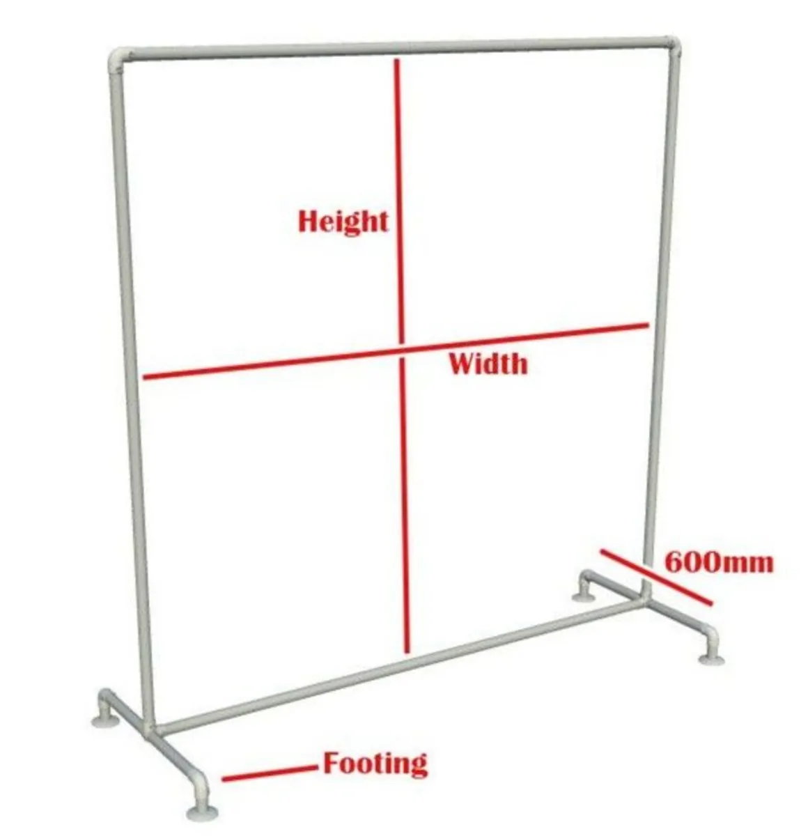 Clothes Rail Freestanding Heavy Duty Steel. - Image 2
