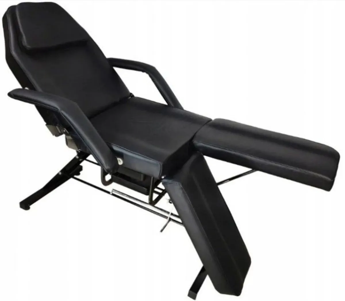 Beauty cosmetic bed chair with 2 cuvettes wht/blck - Image 1
