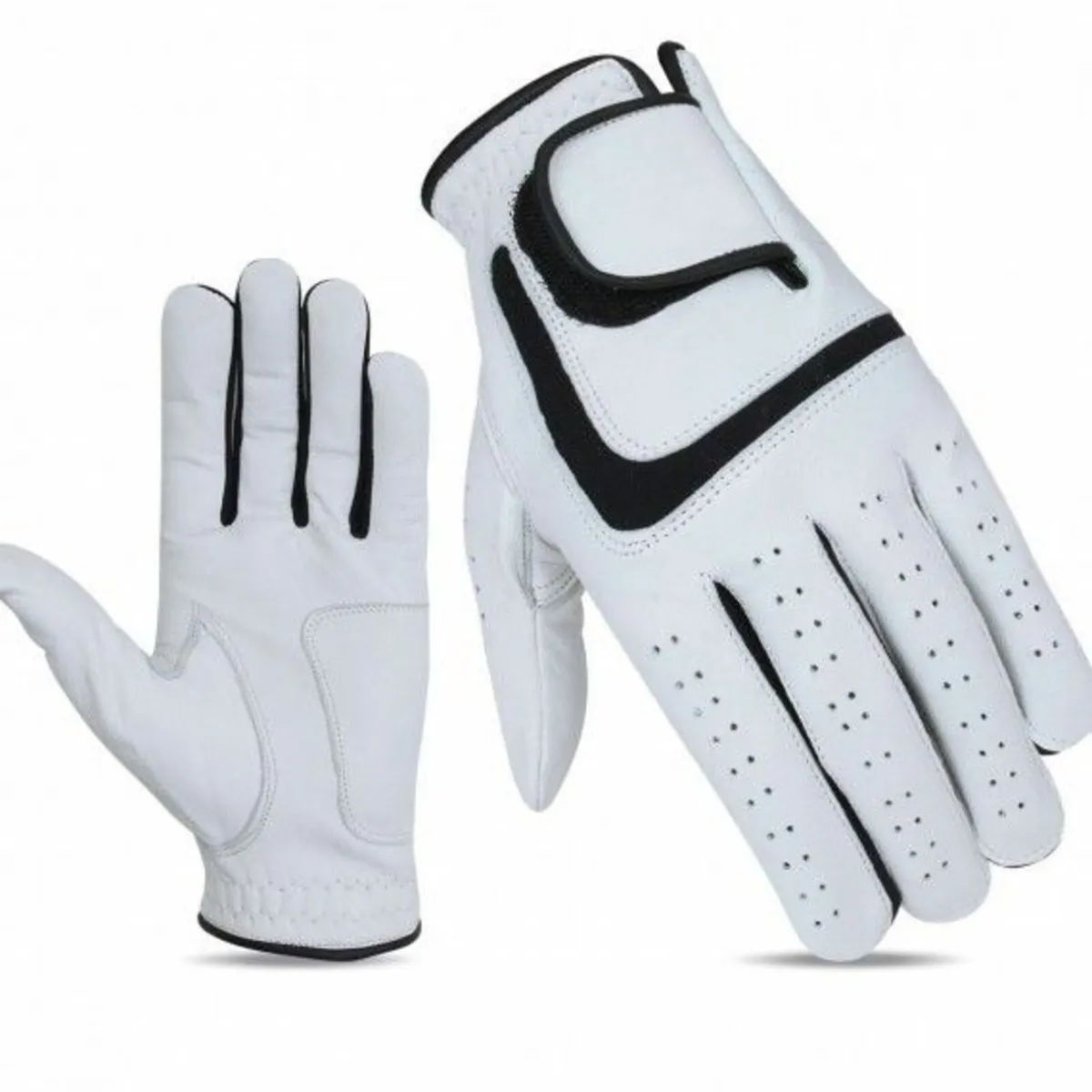 CG Cabretta Leather White Golf Glove -LH (2 Glove) - Image 2