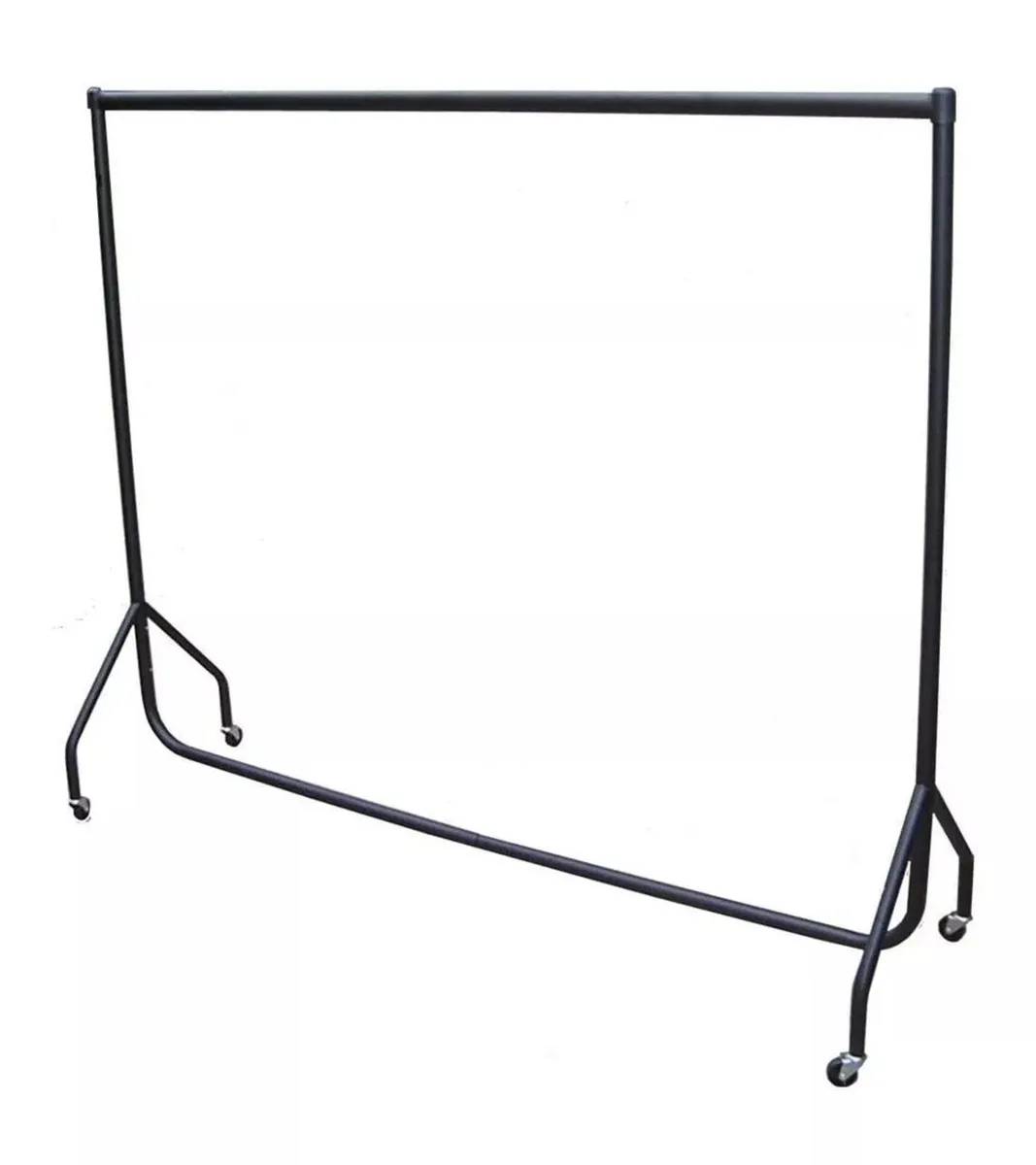 Black clothes rails with wheels 6ft and 4ft - Image 1